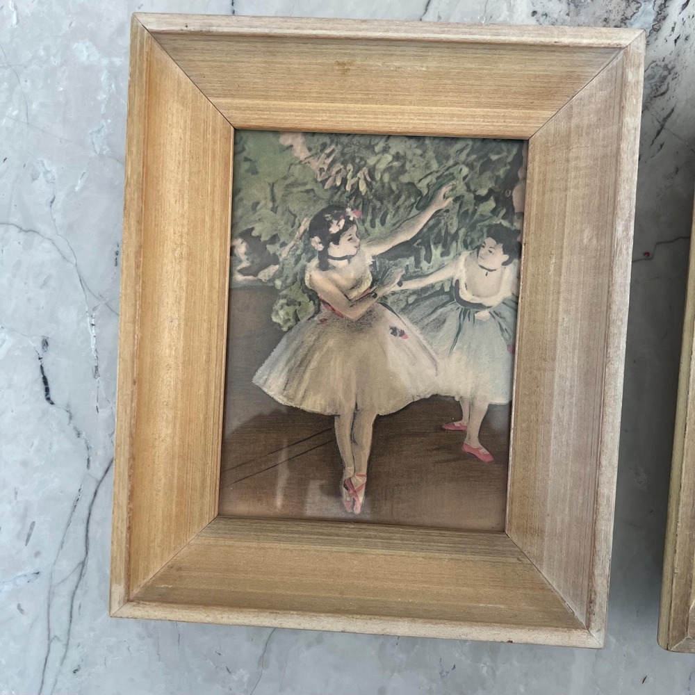 Pair vintage Degas dancer prints framed - Picture 2 of 8
